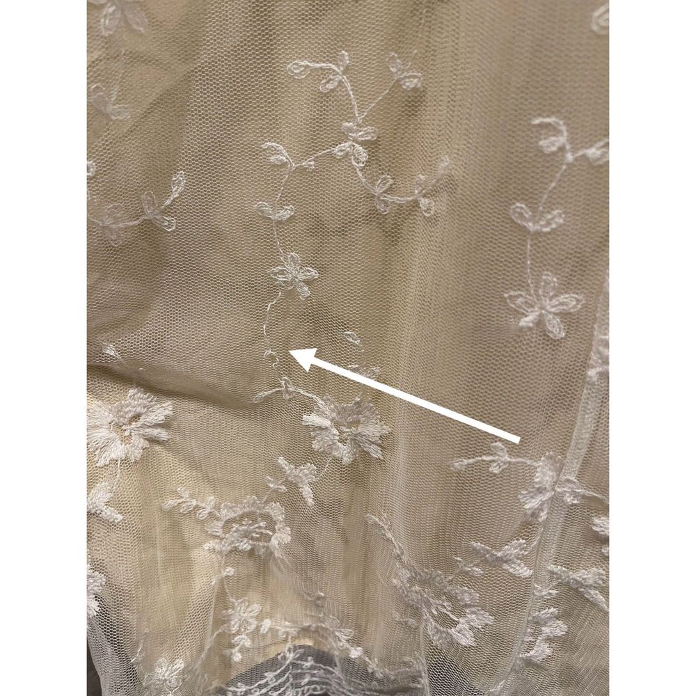 APRIL CORNELL FOR CORNELL STRAW Beige White Embroidered Button Down Long Skirt - Picture 4 of 4
